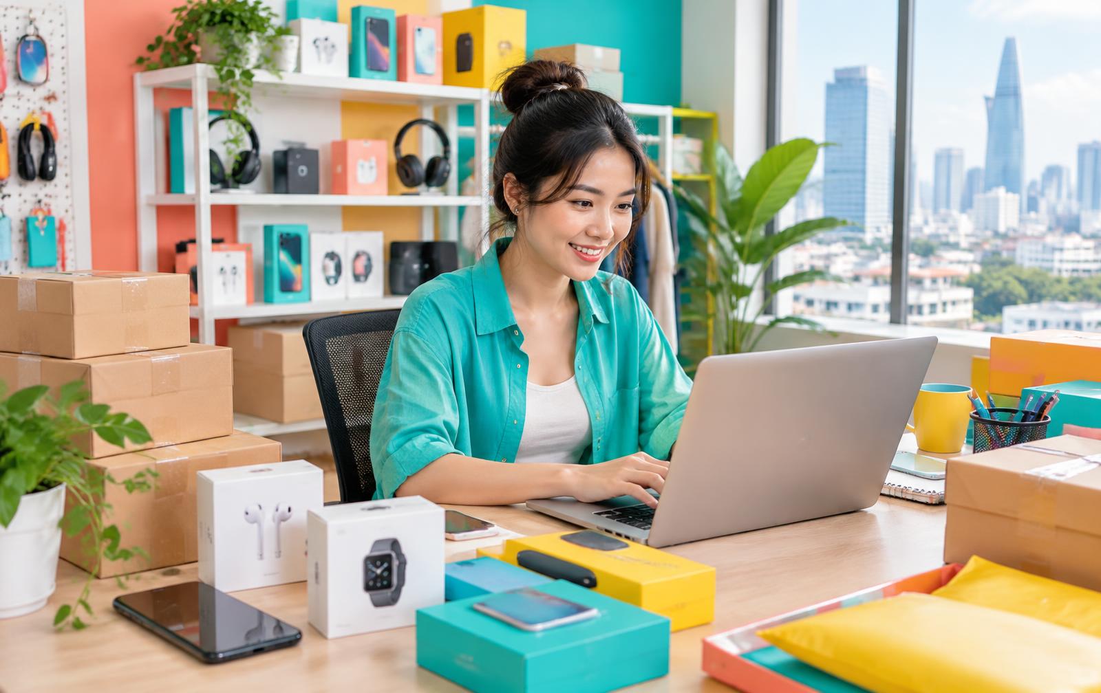 Chủ shop online Việt Nam quản lý đơn hàng tại cửa hàng
